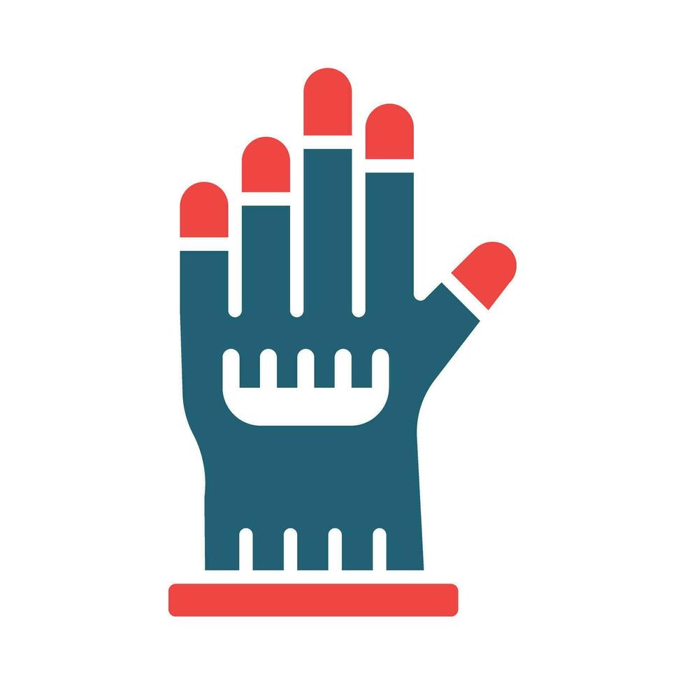 Wired Glove Vector Glyph Two Color Icon For Personal And Commercial Use.