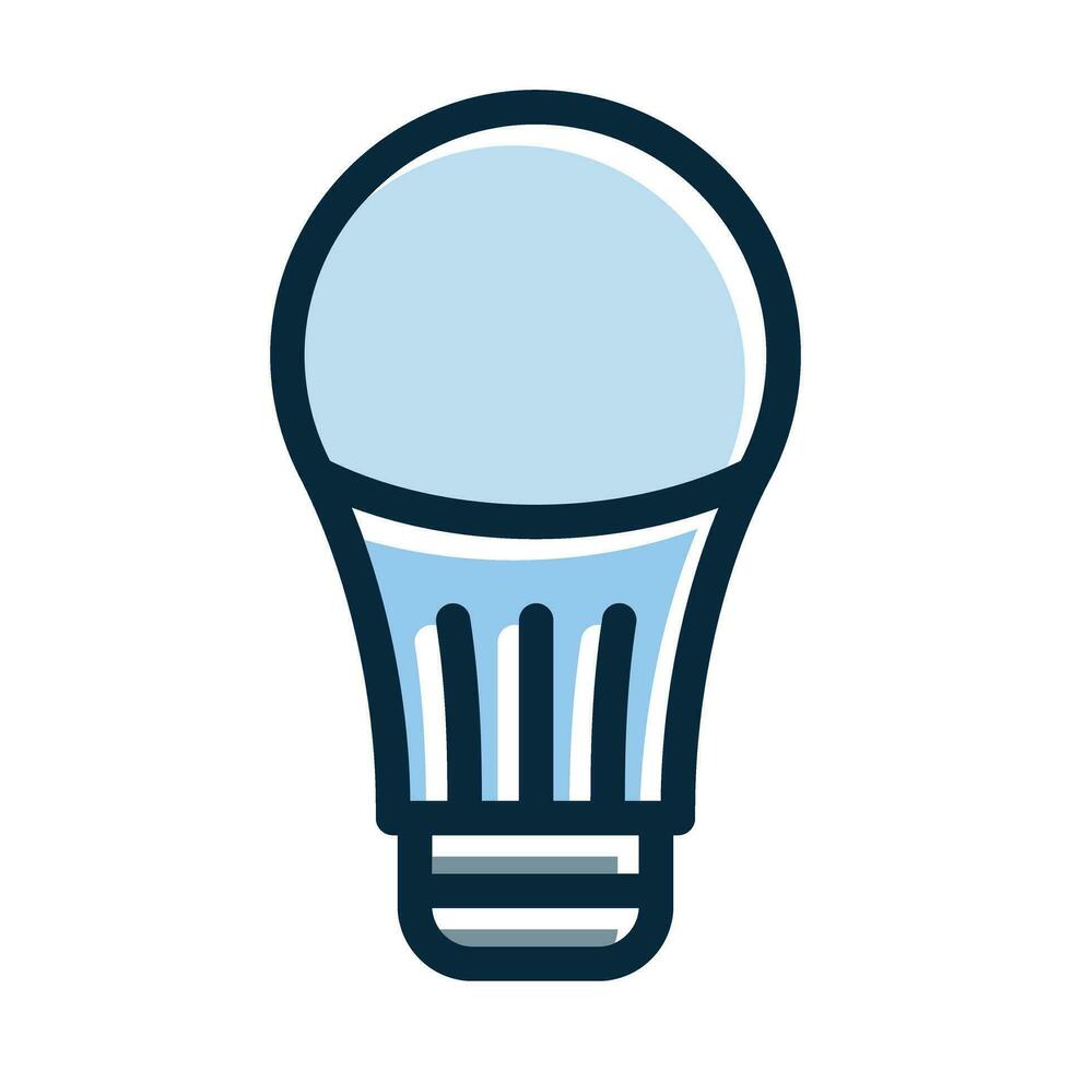 Led Light Vector Thick Line Filled Dark Colors Icons For Personal And Commercial Use.