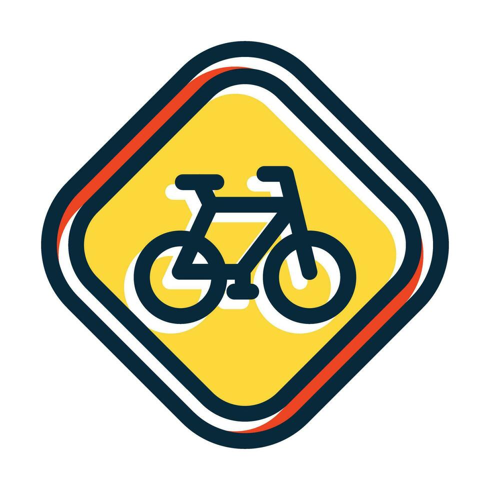 Bicycle Vector Thick Line Filled Dark Colors Icons For Personal And Commercial Use.