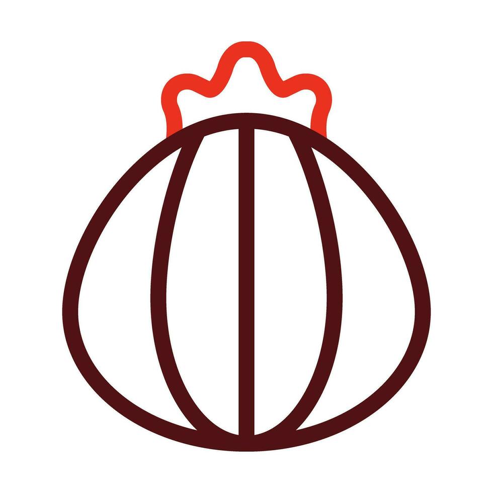 Dim Sum Vector Thick Line Two Color Icons For Personal And Commercial Use.