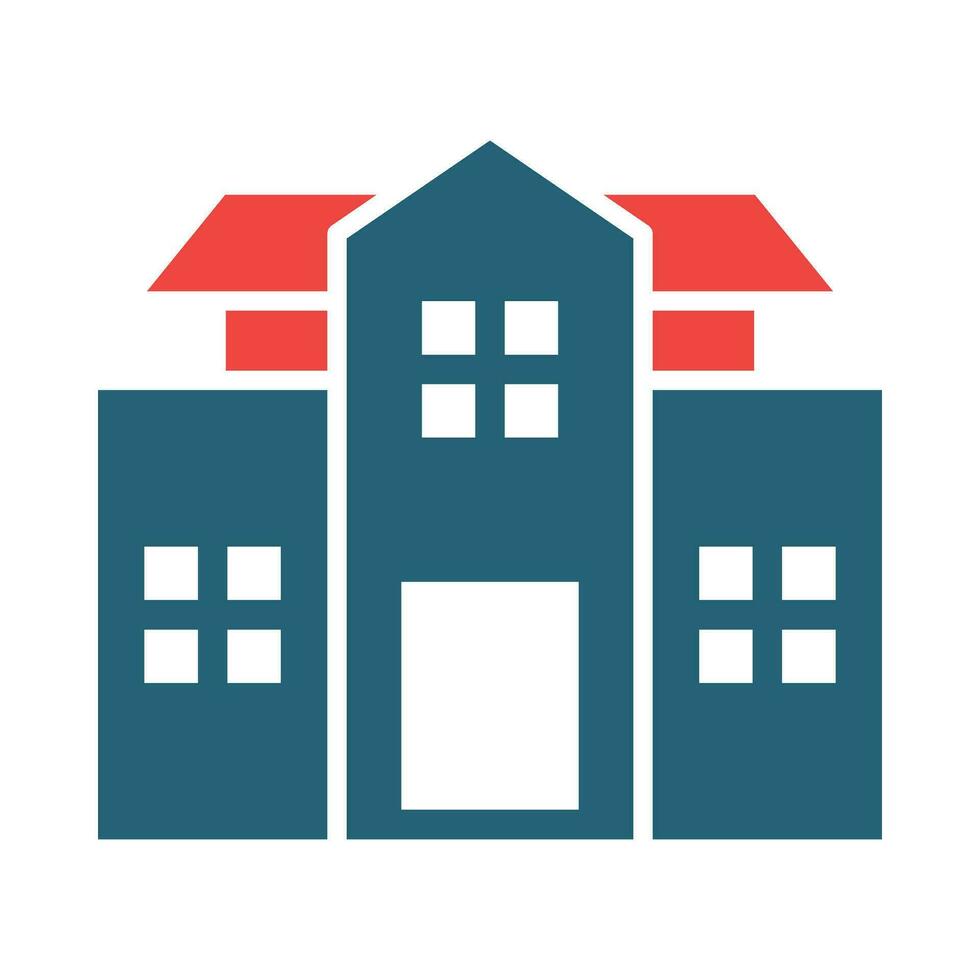 School Vector Glyph Two Color Icon For Personal And Commercial Use.