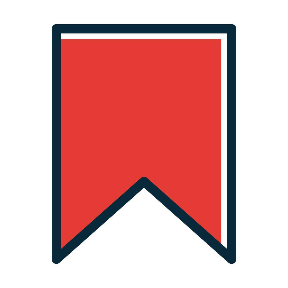 Book Marked Vector Thick Line Filled Dark Colors Icons For Personal And Commercial Use.