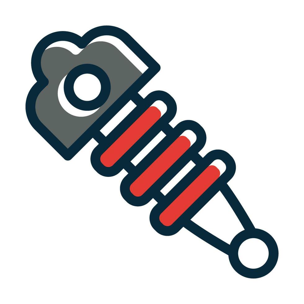 Shock Absorber Vector Thick Line Filled Dark Colors Icons For Personal And Commercial Use.