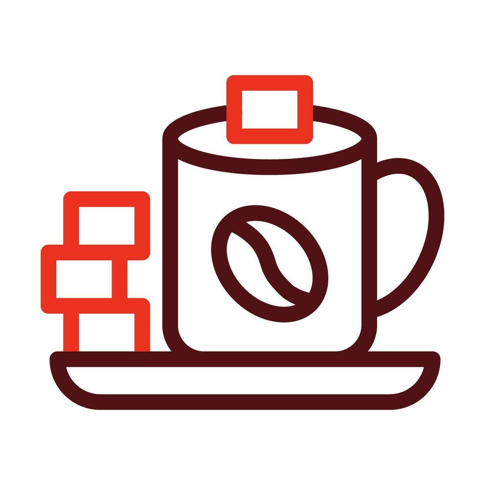 Sugar Vector Thick Line Two Color Icons For Personal And Commercial Use.
