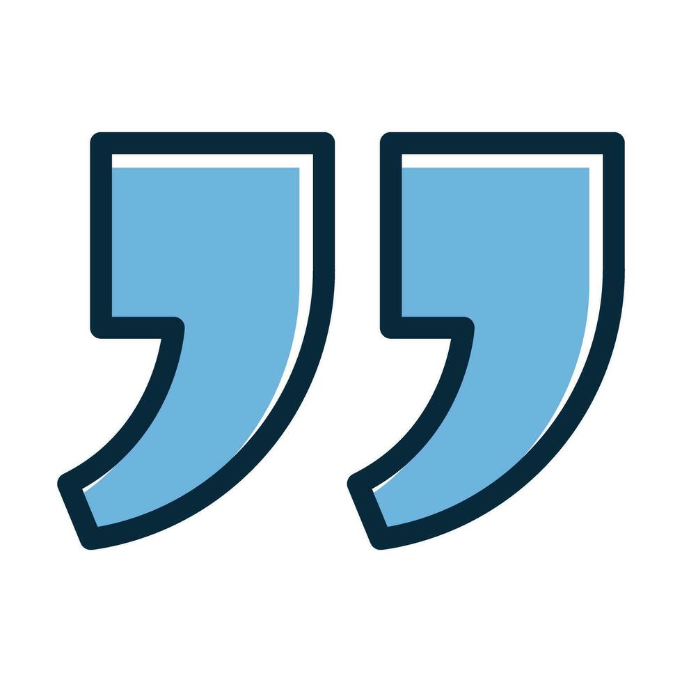Quote Vector Thick Line Filled Dark Colors Icons For Personal And Commercial Use.