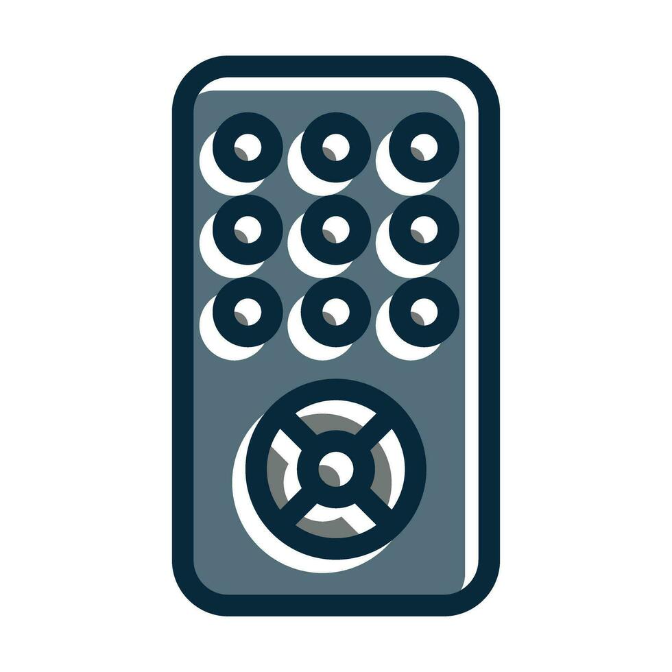 Remote Vector Thick Line Filled Dark Colors Icons For Personal And Commercial Use.