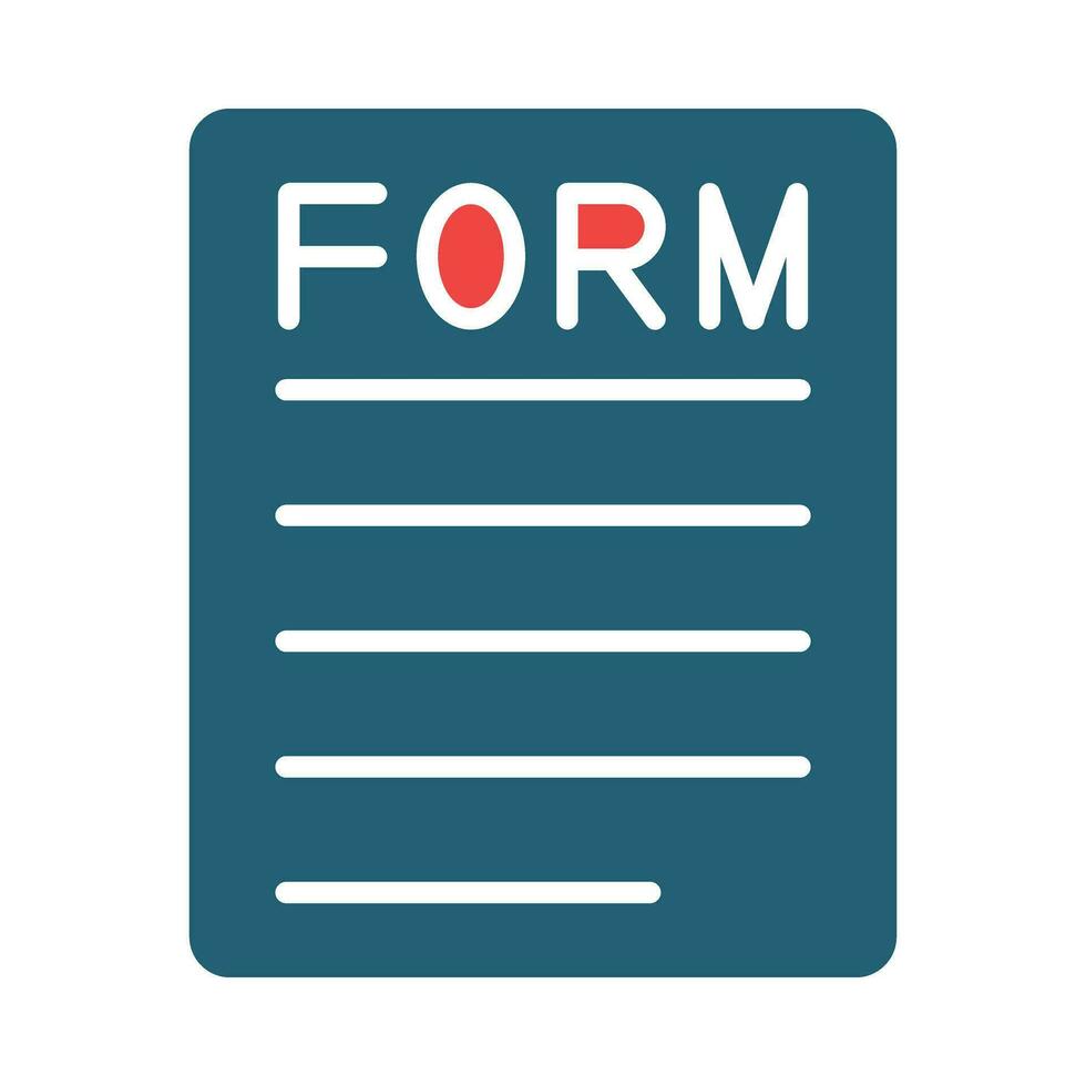 Form Vector Glyph Two Color Icon For Personal And Commercial Use.