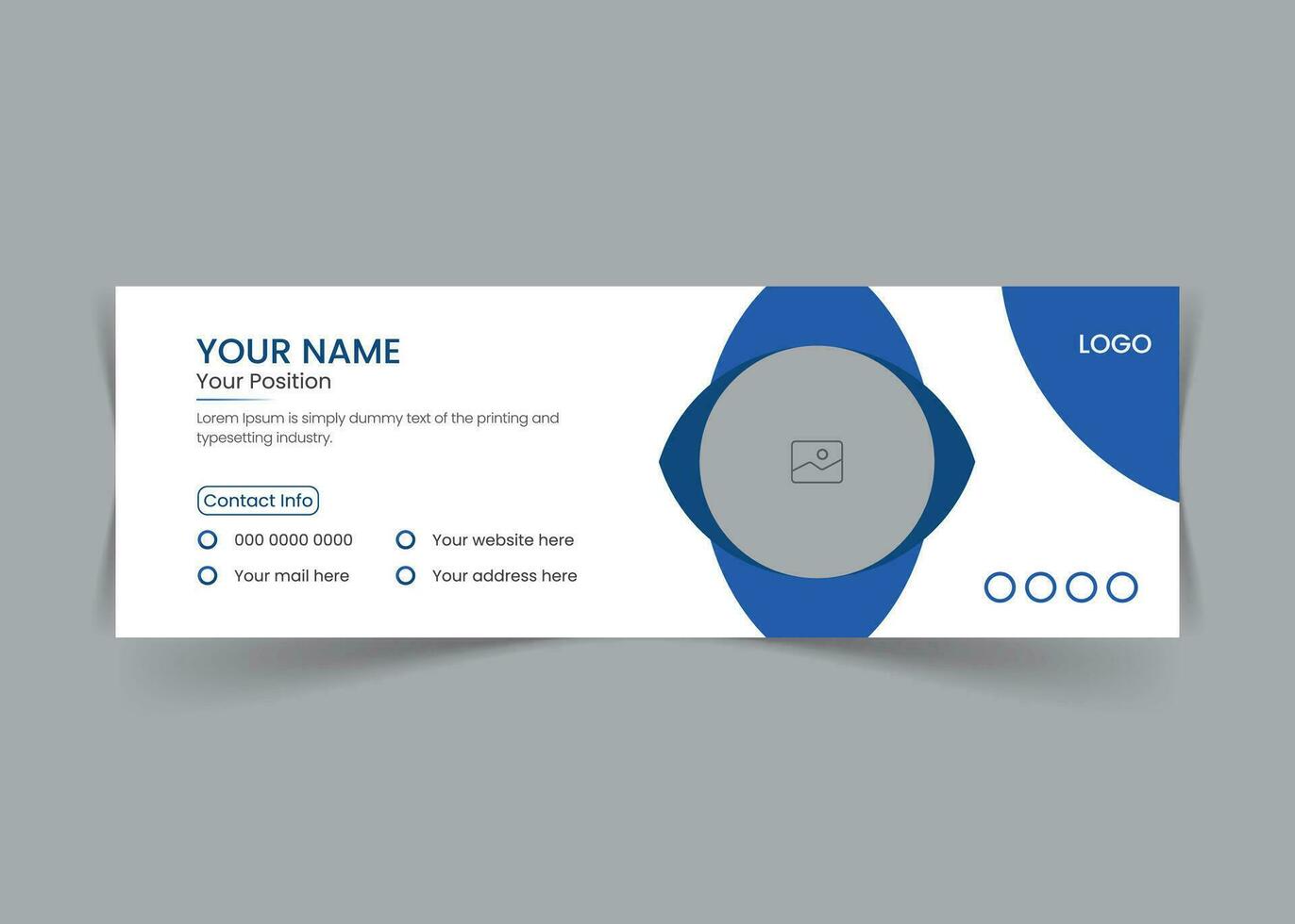 Free vector minimalist email signature design template.