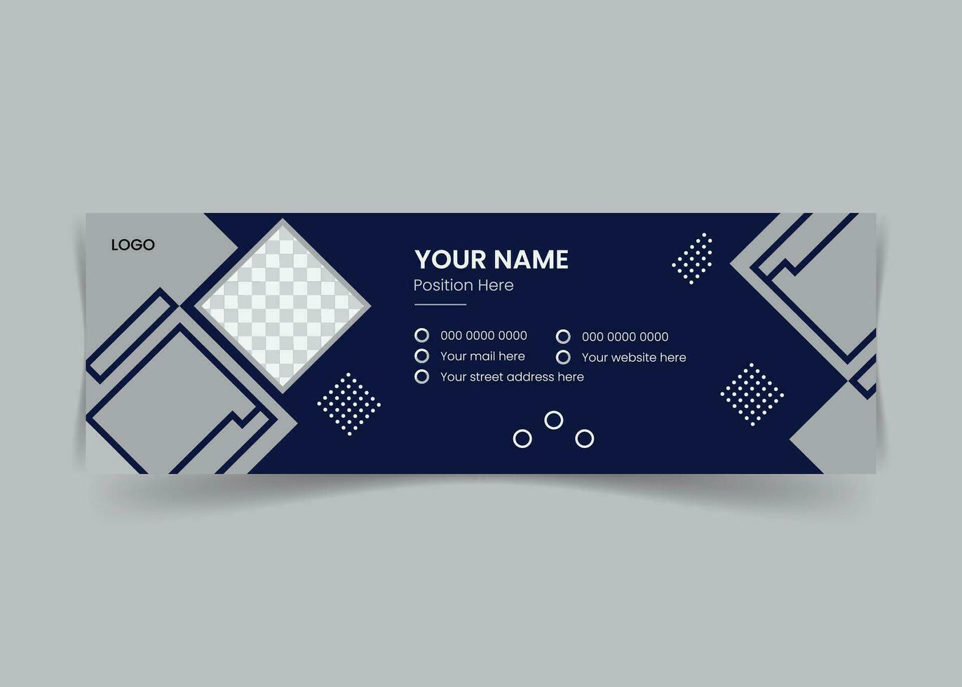 creative email signature design free vector. vector