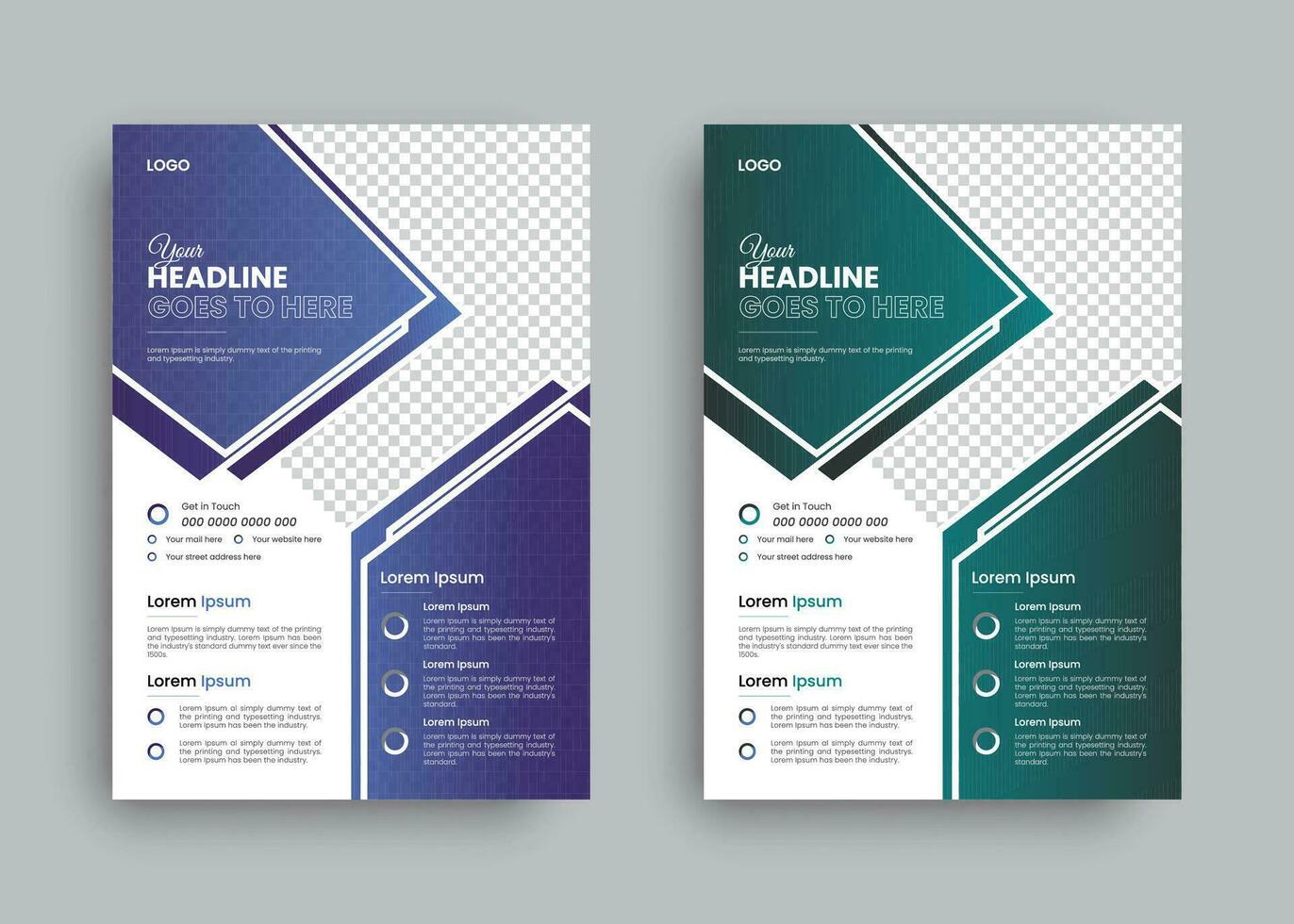 Modern Minimalist Business Flyer Design Template Premium Vector