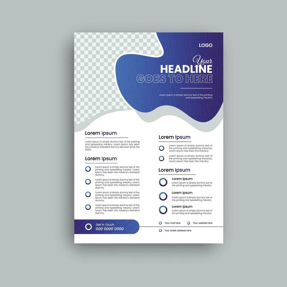 Modern Business Flyer Design Template. vector