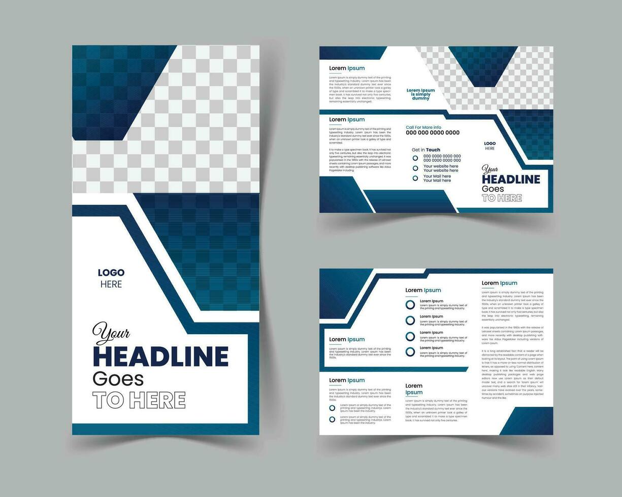 Premium Vector Modern Corporate Business Brochure Design of Geometric Shape.