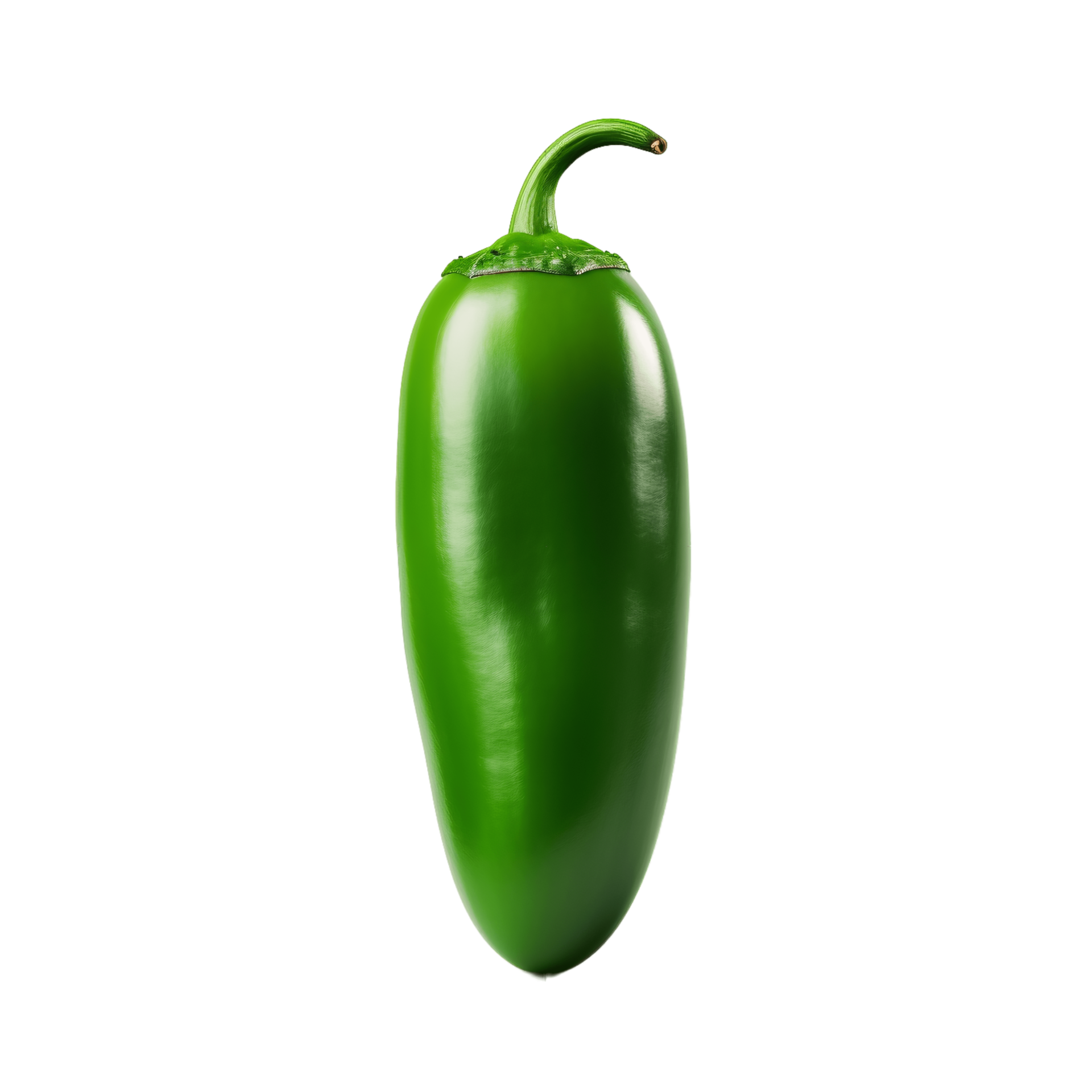 ai generative Green jalapeno pepper isolated on transparent background
