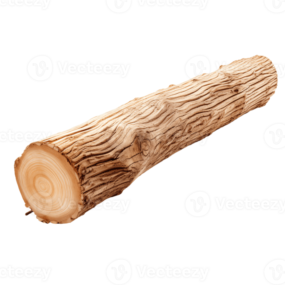 ai generative Wood log isolated on transparent background png