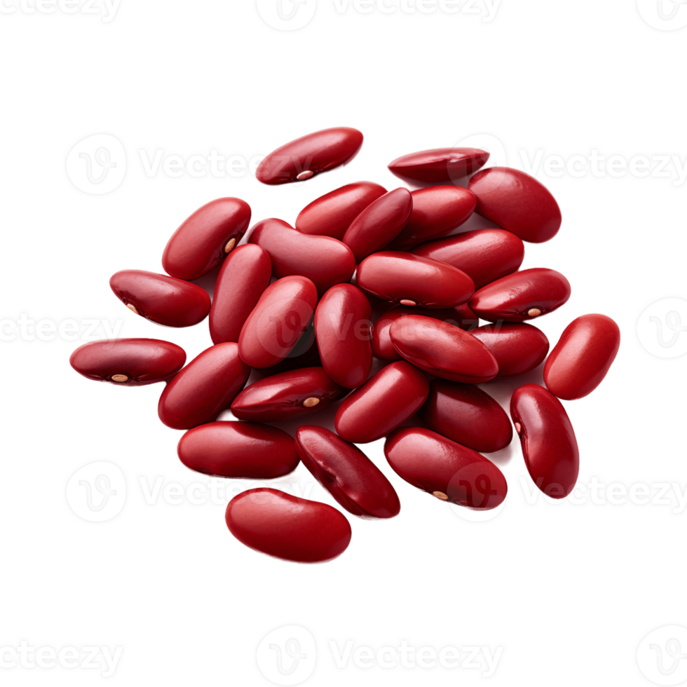 ai generative Red kidney beans isolated on transparent background png