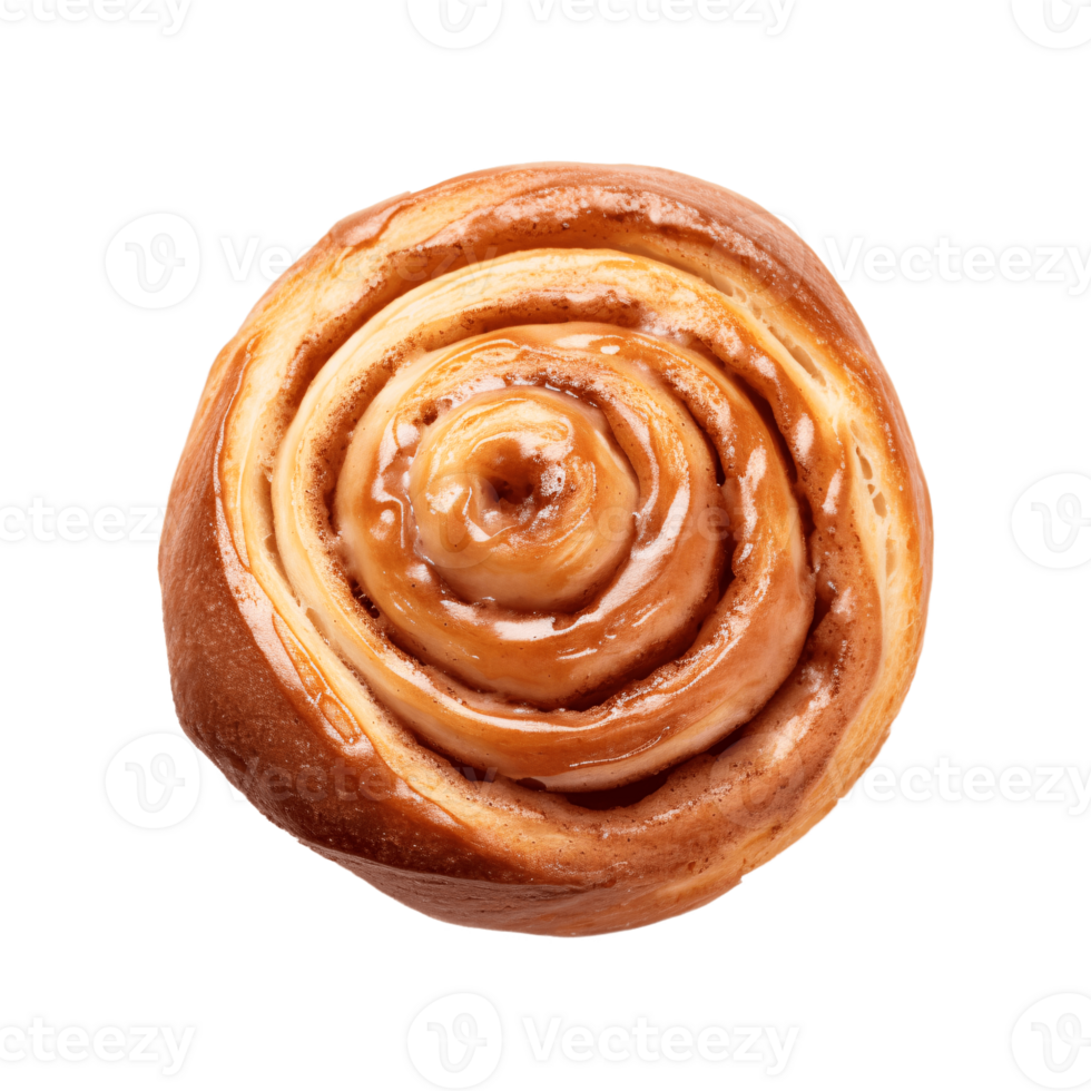 ai generative Cinnamon roll isolated on transparent background png