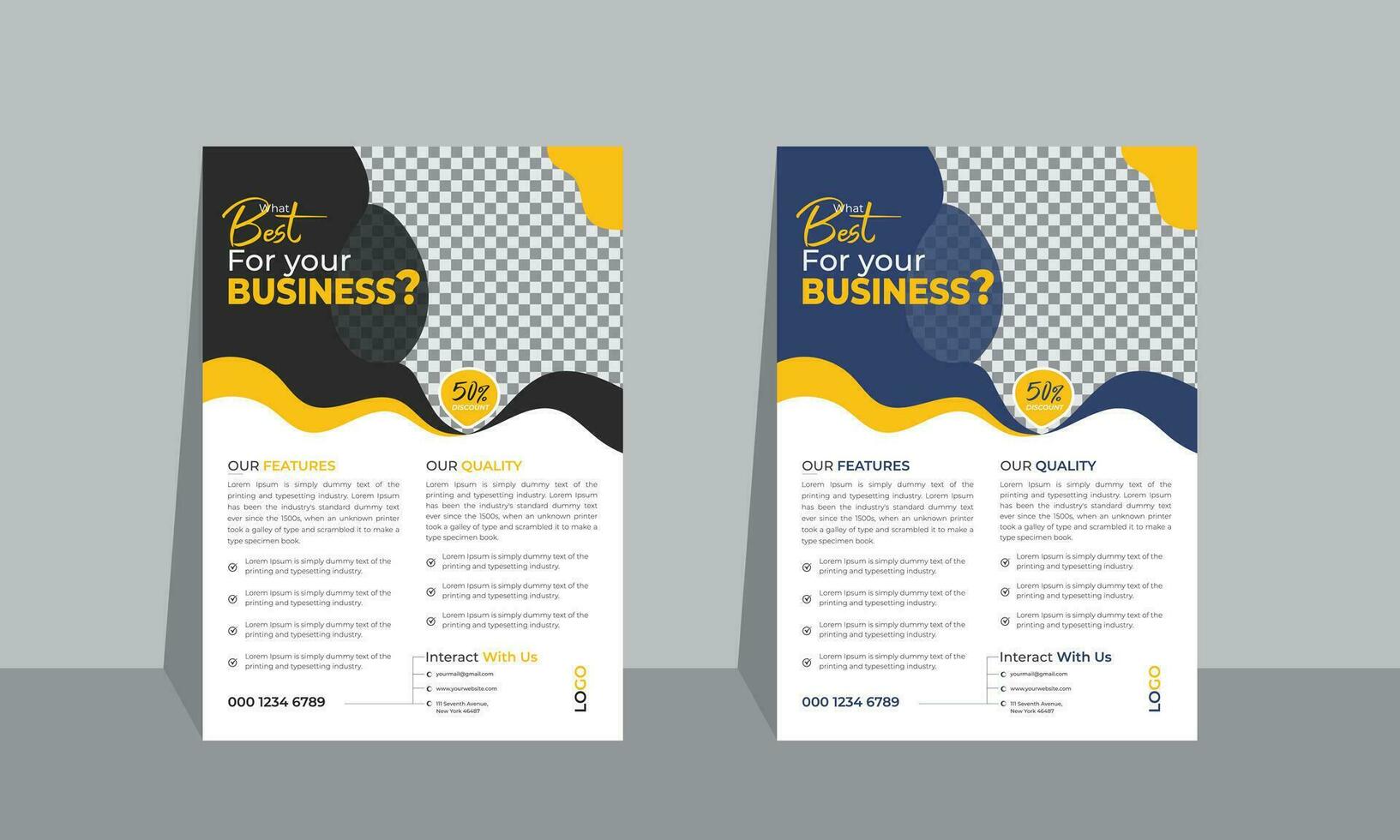 Modern corporate business flyer template vector