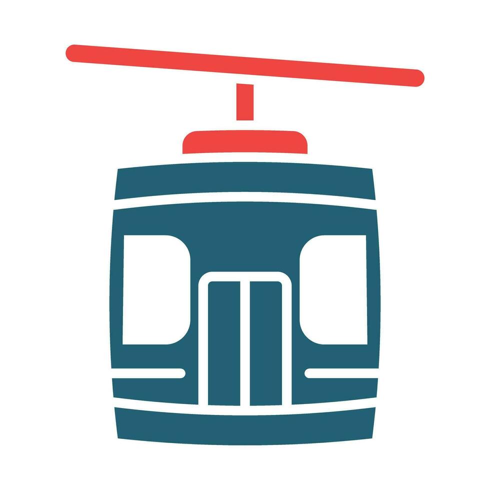 Gondola Vector Glyph Two Color Icon For Personal And Commercial Use.