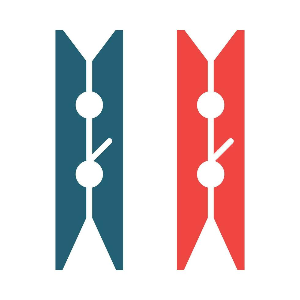 Clothespin Vector Glyph Two Color Icon For Personal And Commercial Use.