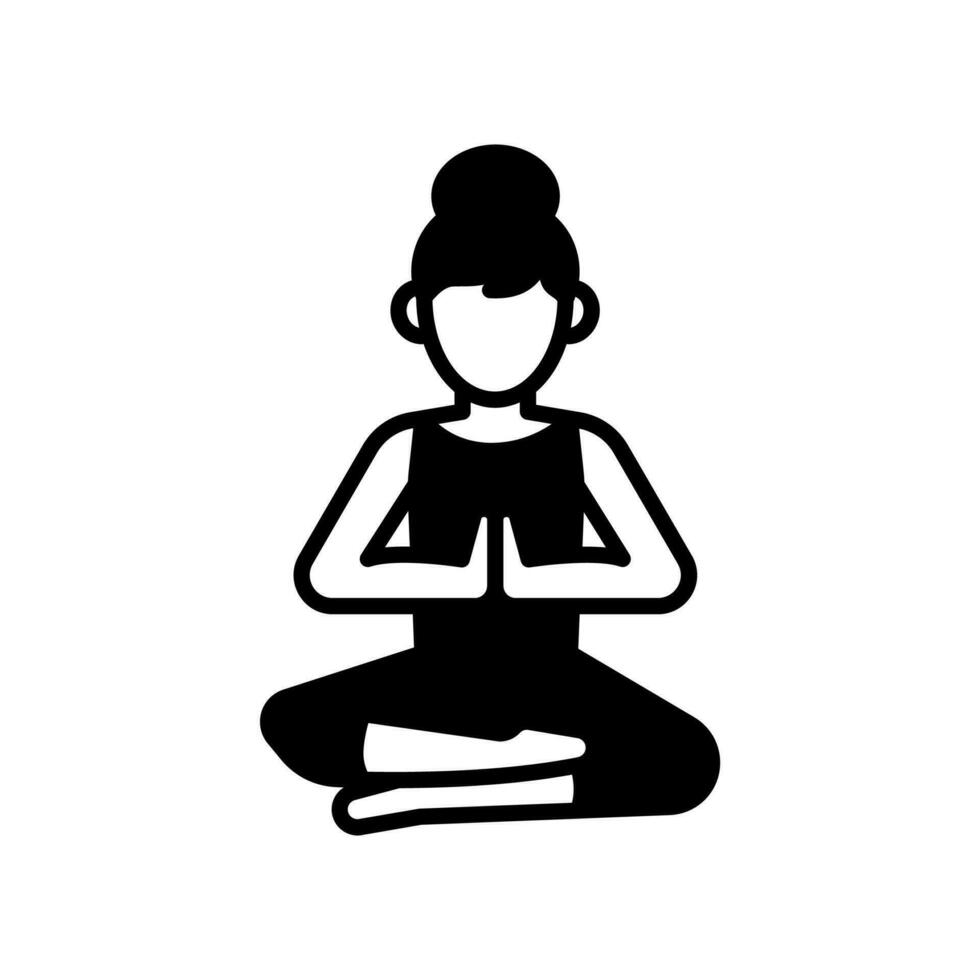 meditación icono en vector. ilustración vector