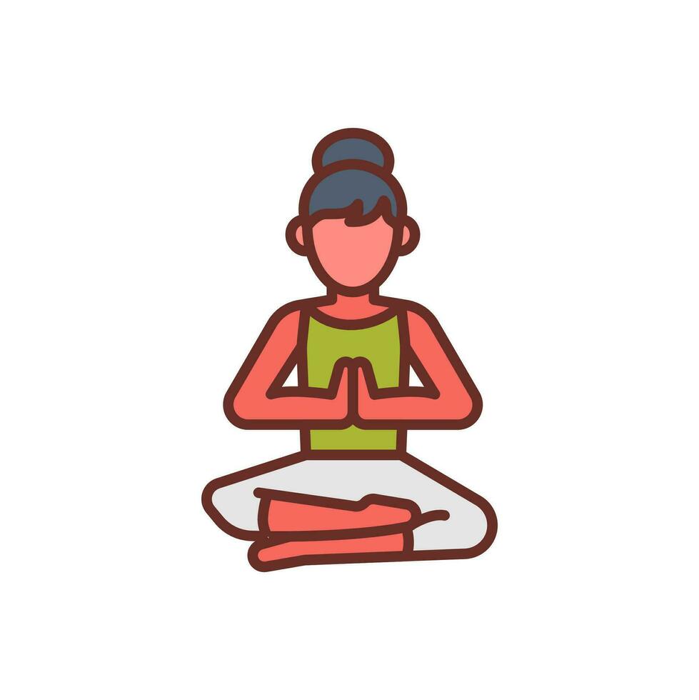 meditación icono en vector. ilustración vector