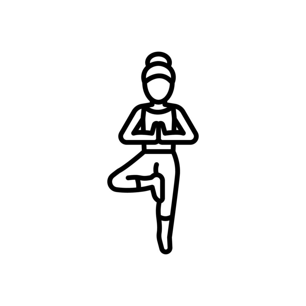 Tree Pose Icon in vector. illustration vector