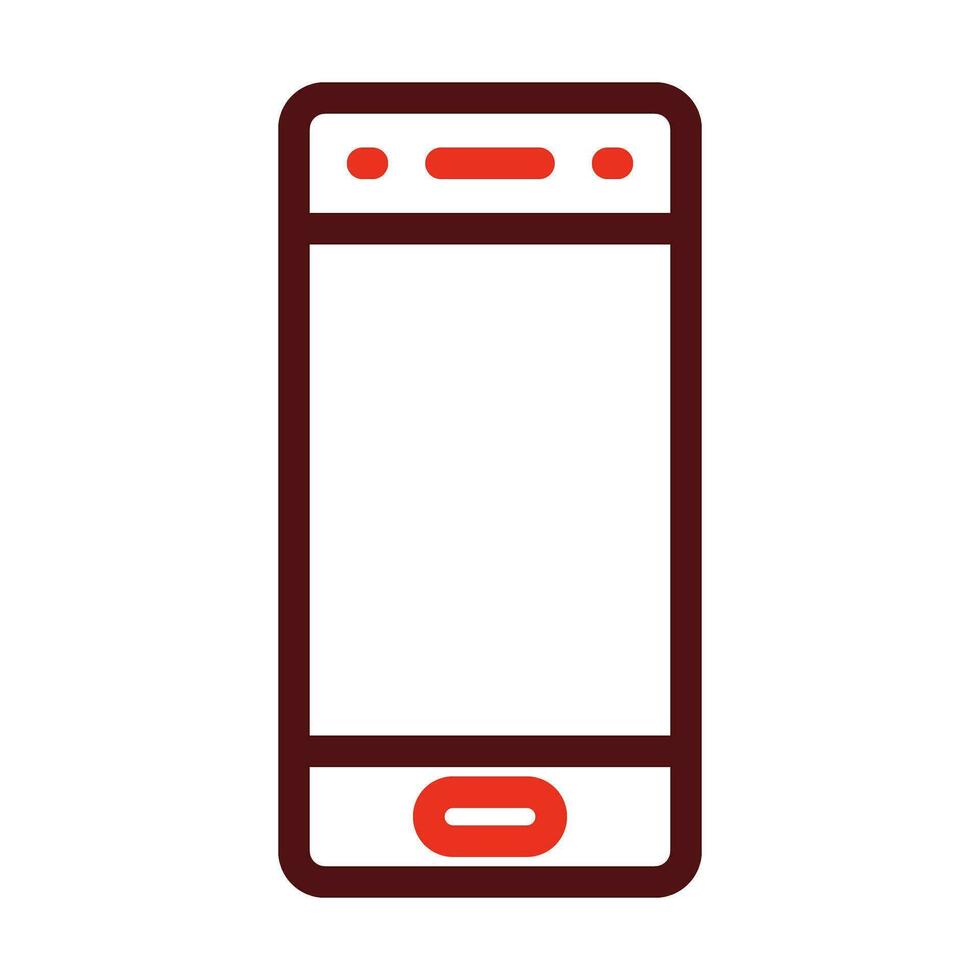 Cellphone Vector Thick Line Two Color Icons For Personal And Commercial Use.