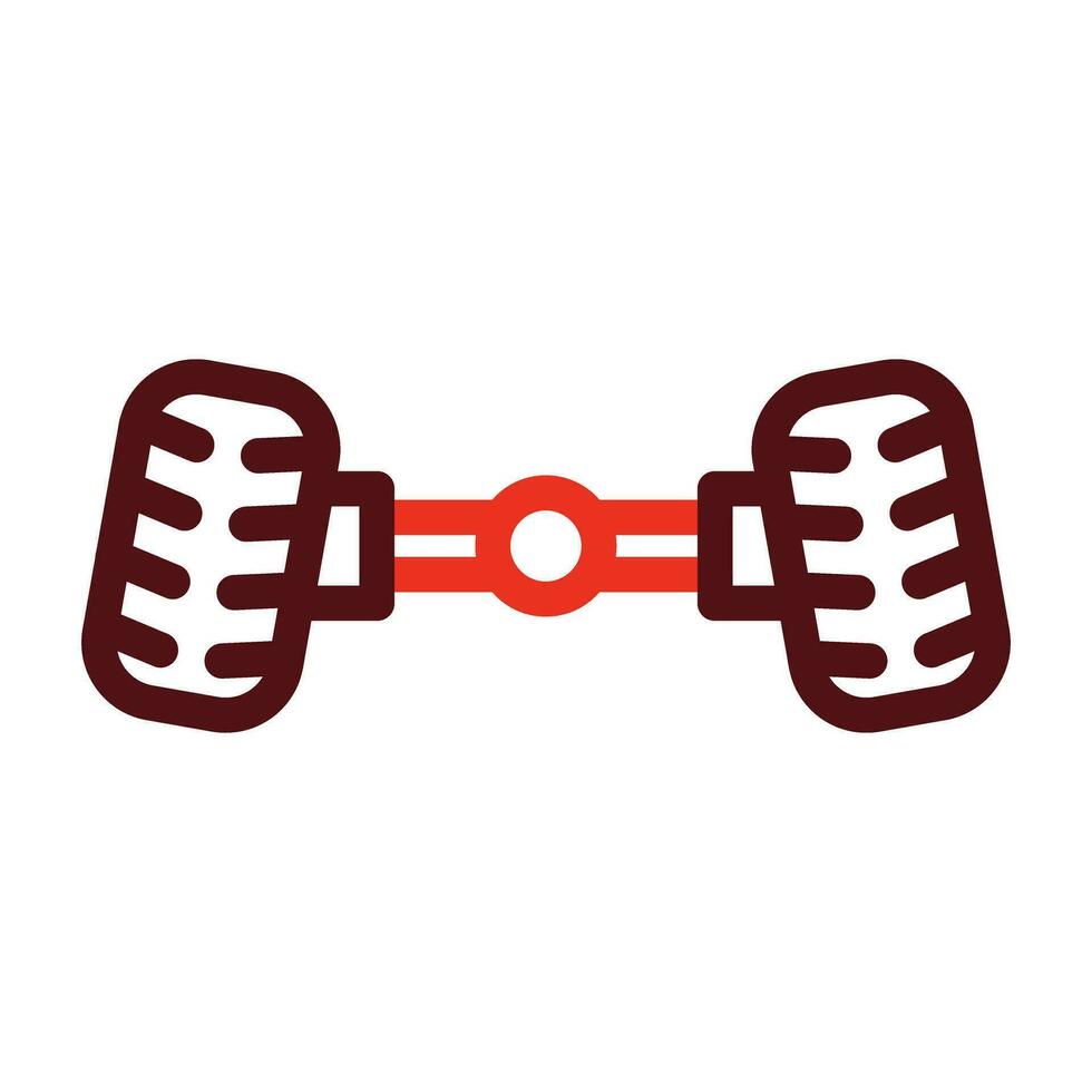 Wheel Alignment Vector Thick Line Two Color Icons For Personal And Commercial Use.