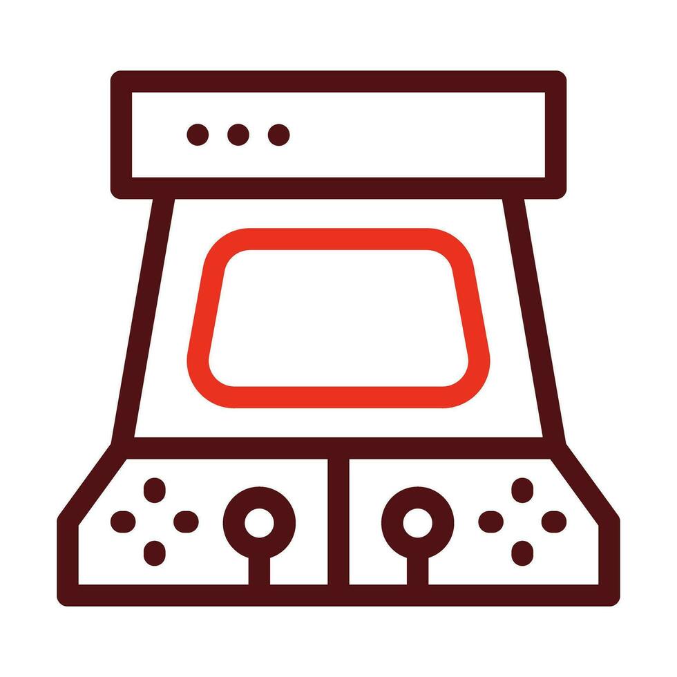 Screen Vector Thick Line Two Color Icons For Personal And Commercial Use.