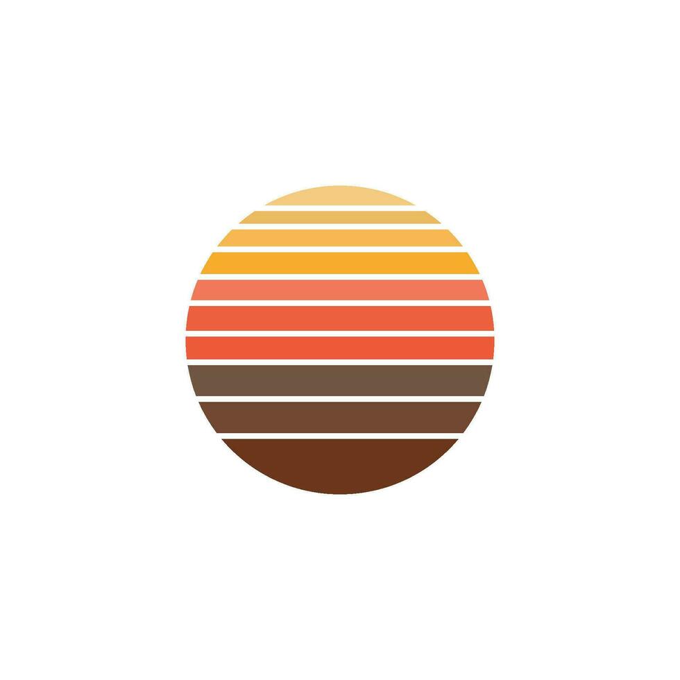 retro circle vector