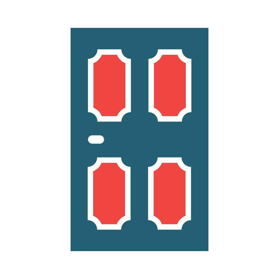Door Vector Glyph Two Color Icon For Personal And Commercial Use.