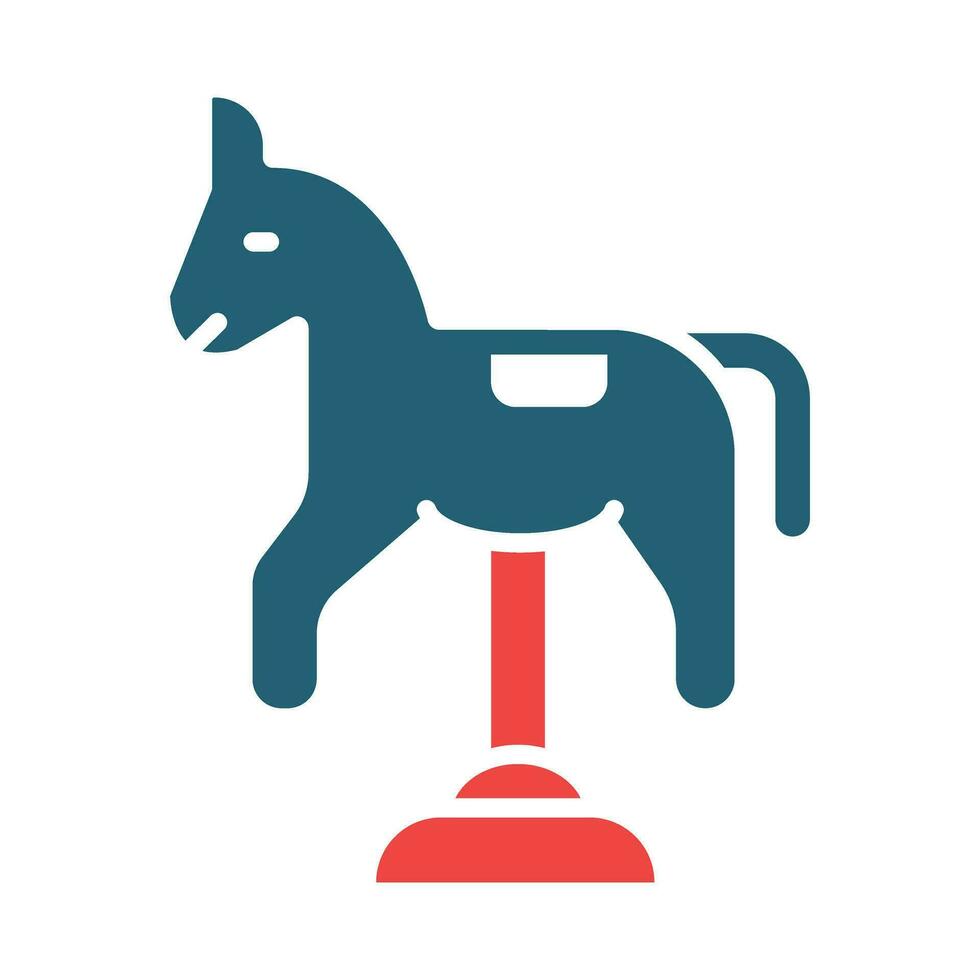 Horse Vector Glyph Two Color Icon For Personal And Commercial Use.