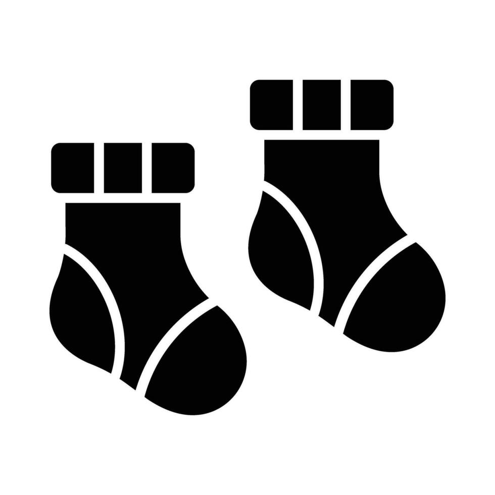 Baby Socks Vector Glyph Icon For Personal And Commercial Use.