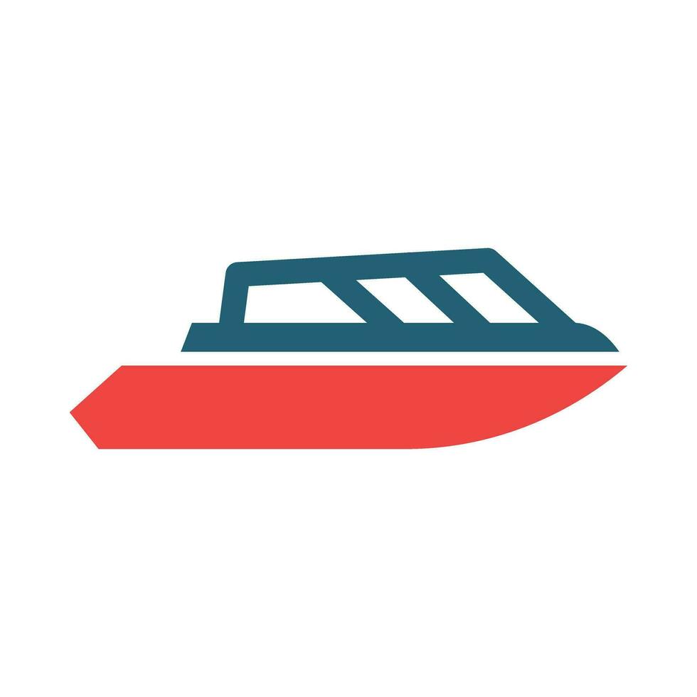 Yacht Vector Glyph Two Color Icon For Personal And Commercial Use.