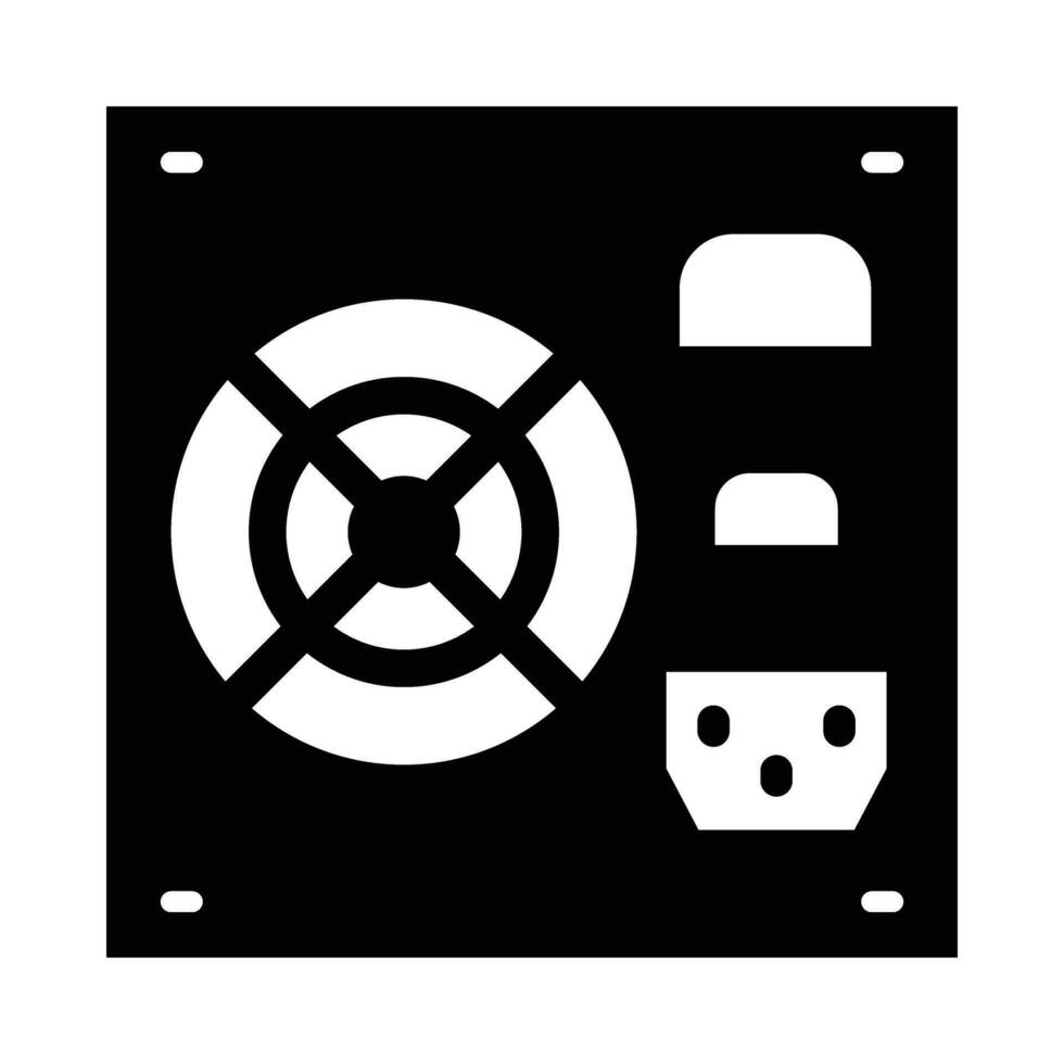 Power Supply Vector Glyph Icon For Personal And Commercial Use.