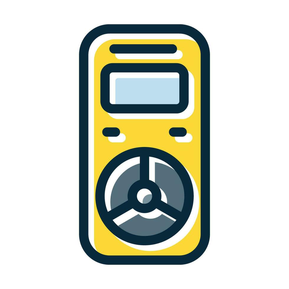 Dosimeter Vector Thick Line Filled Dark Colors Icons For Personal And Commercial Use.