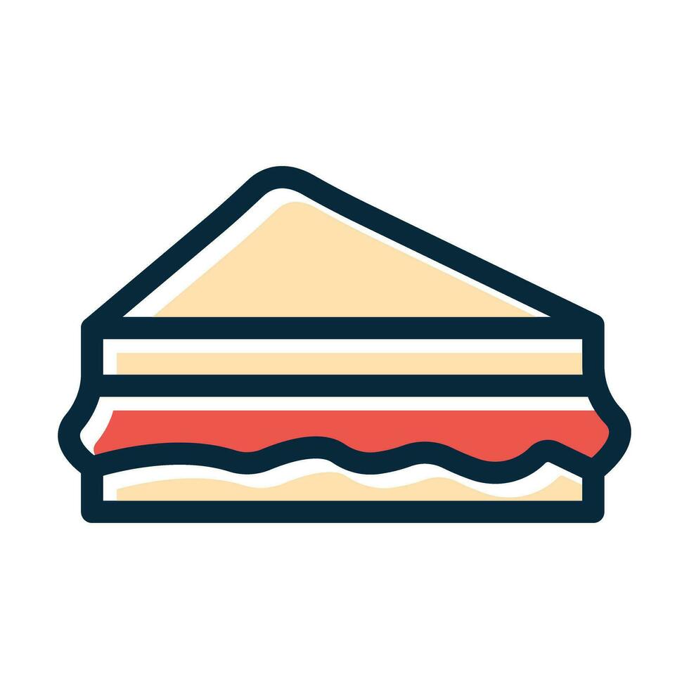 Sandwich Vector Thick Line Filled Dark Colors Icons For Personal And Commercial Use.