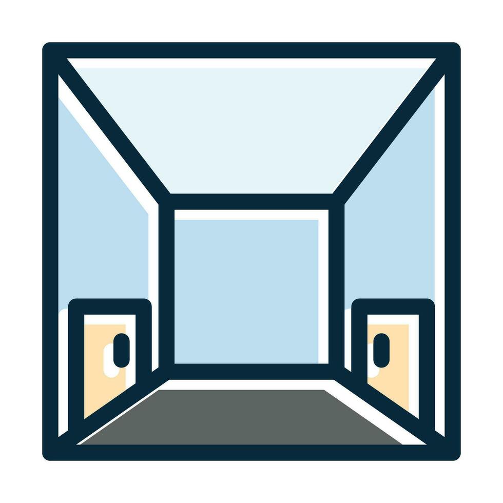 Hallway Vector Thick Line Filled Dark Colors Icons For Personal And Commercial Use.