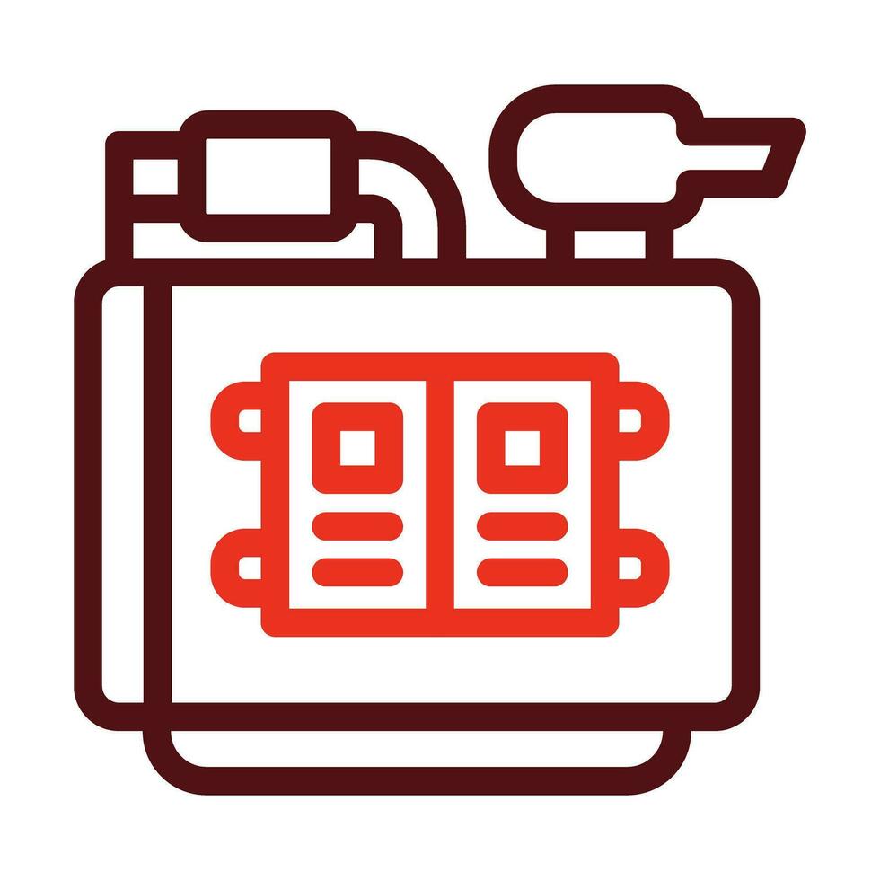 Generator Vector Thick Line Two Color Icons For Personal And Commercial Use.