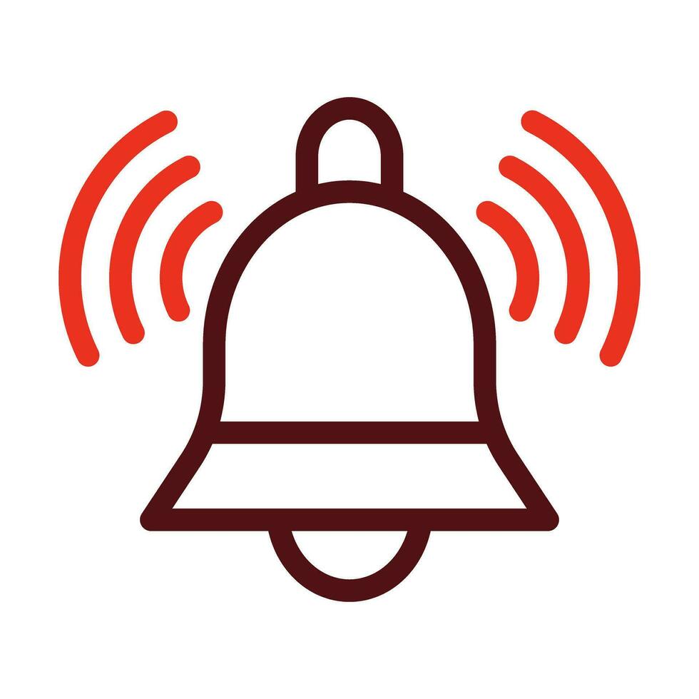 Bell Vector Thick Line Two Color Icons For Personal And Commercial Use.