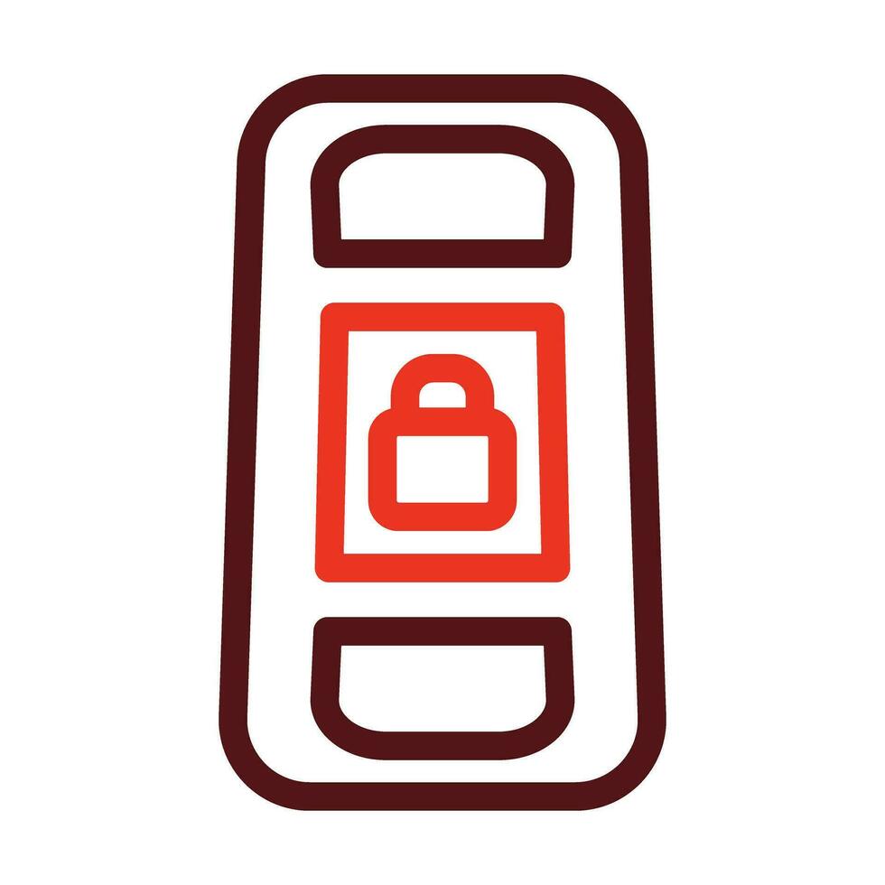 Keyless Vector Thick Line Two Color Icons For Personal And Commercial Use.