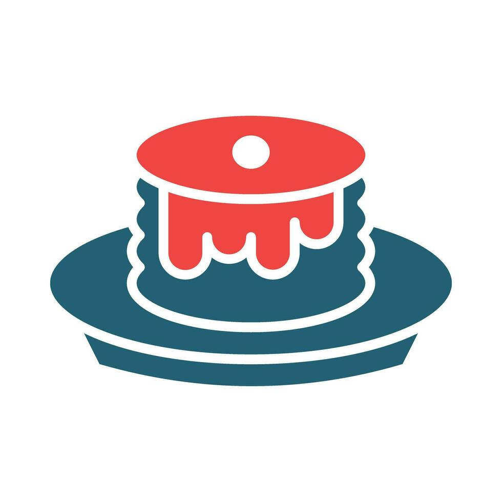 Pancake Vector Glyph Two Color Icon For Personal And Commercial Use.