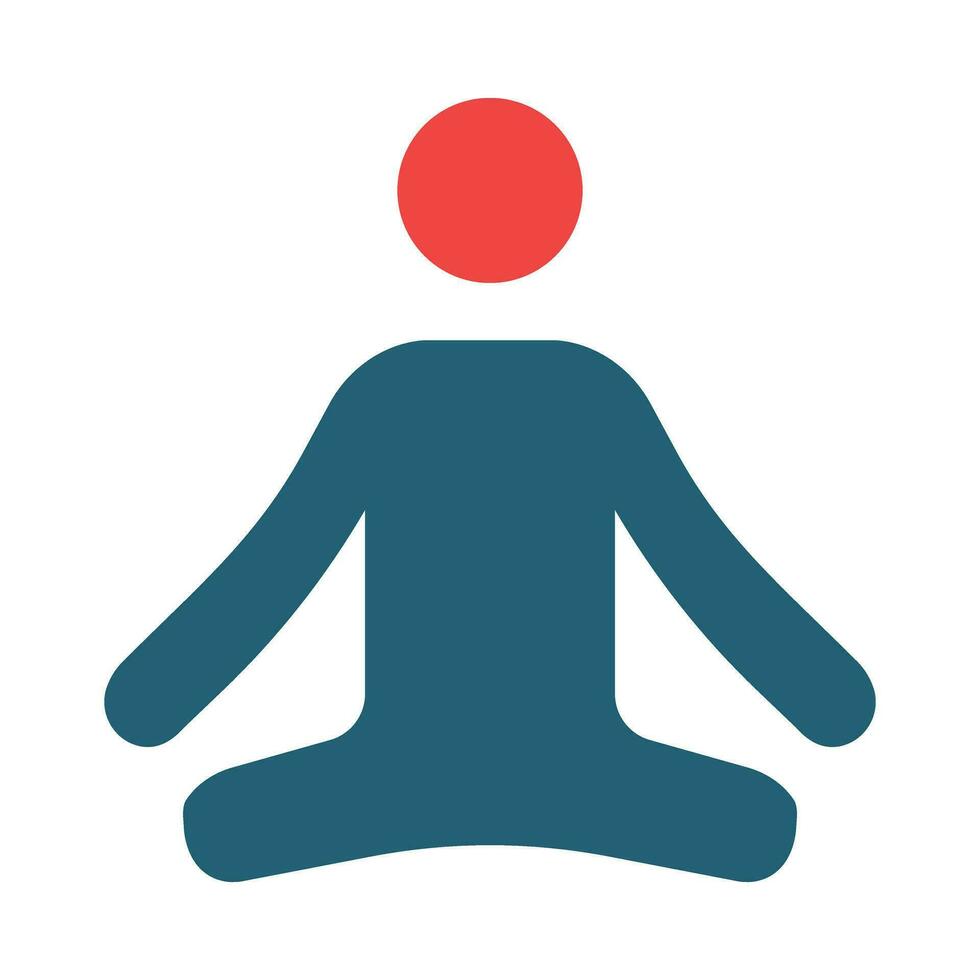 Yoga Vector Glyph Two Color Icon For Personal And Commercial Use.