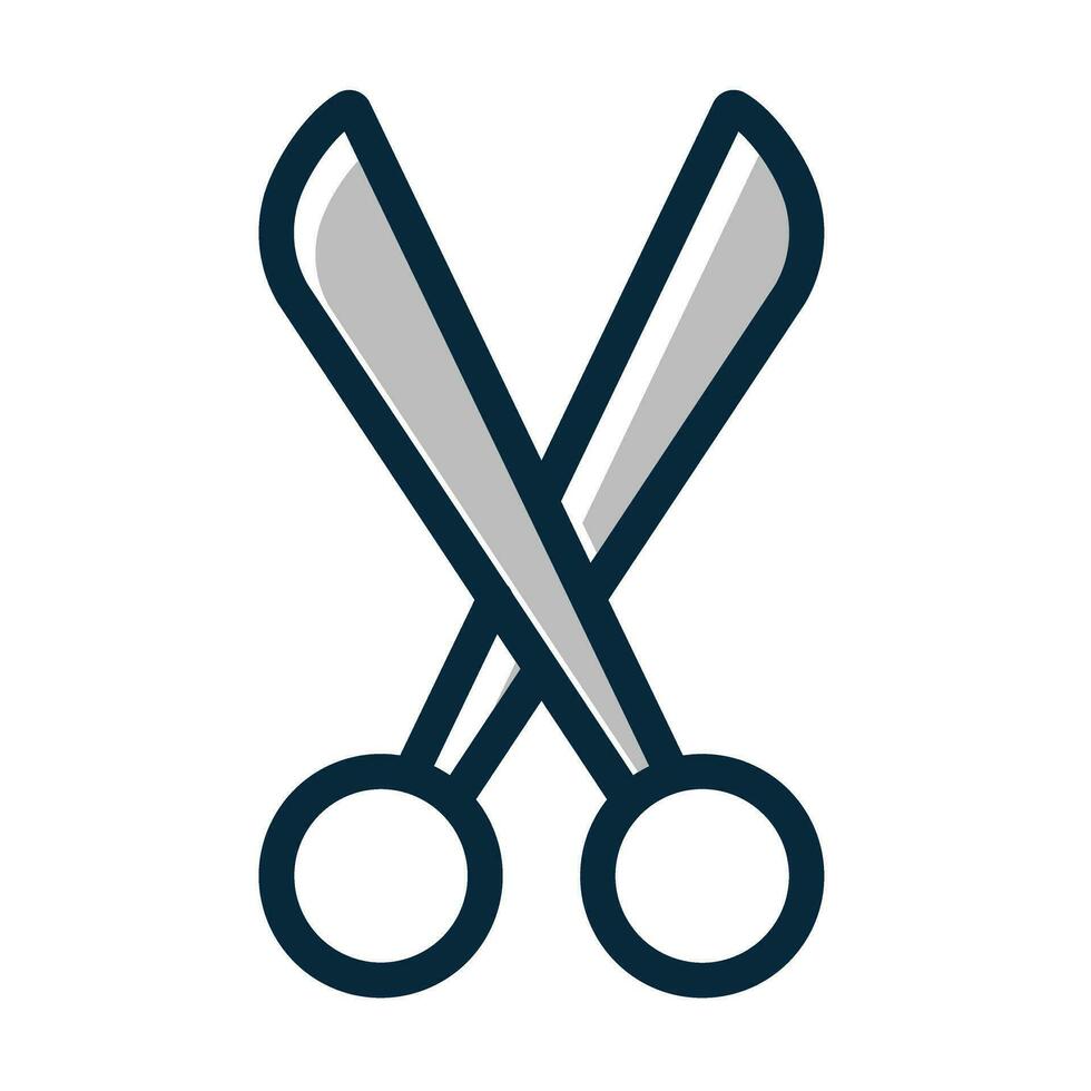 Scissors Vector Thick Line Filled Dark Colors Icons For Personal And Commercial Use.