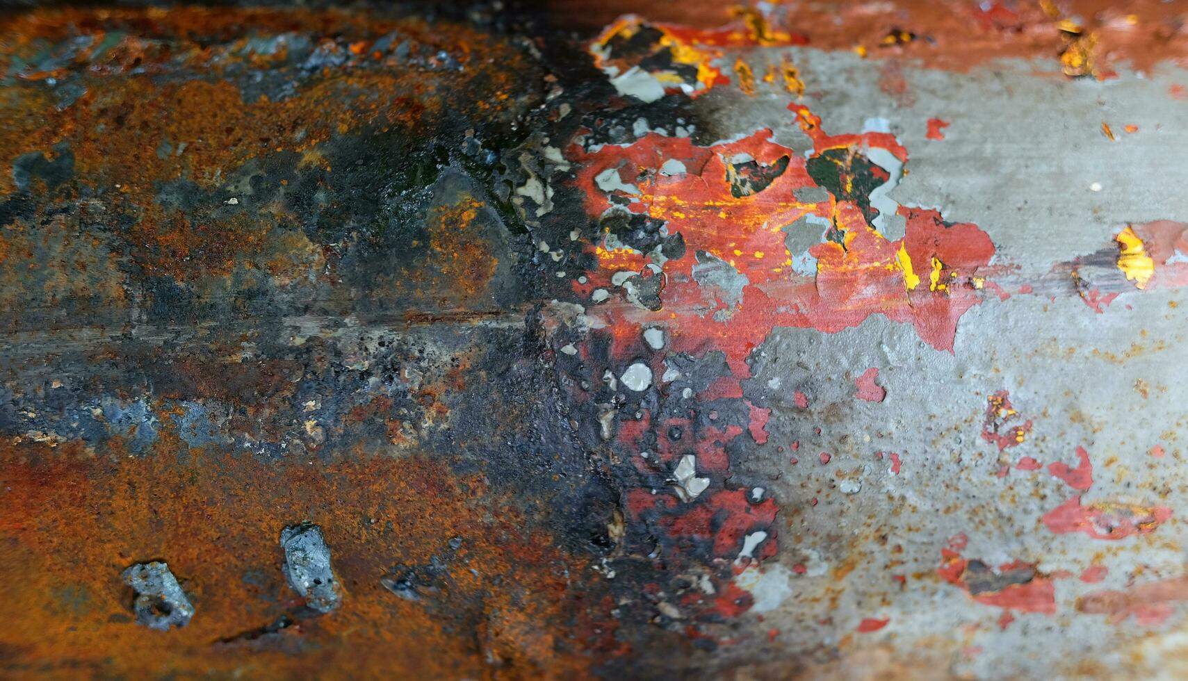 Burn marks and rust marks from steel texture welded with fire in Steel Factory photo