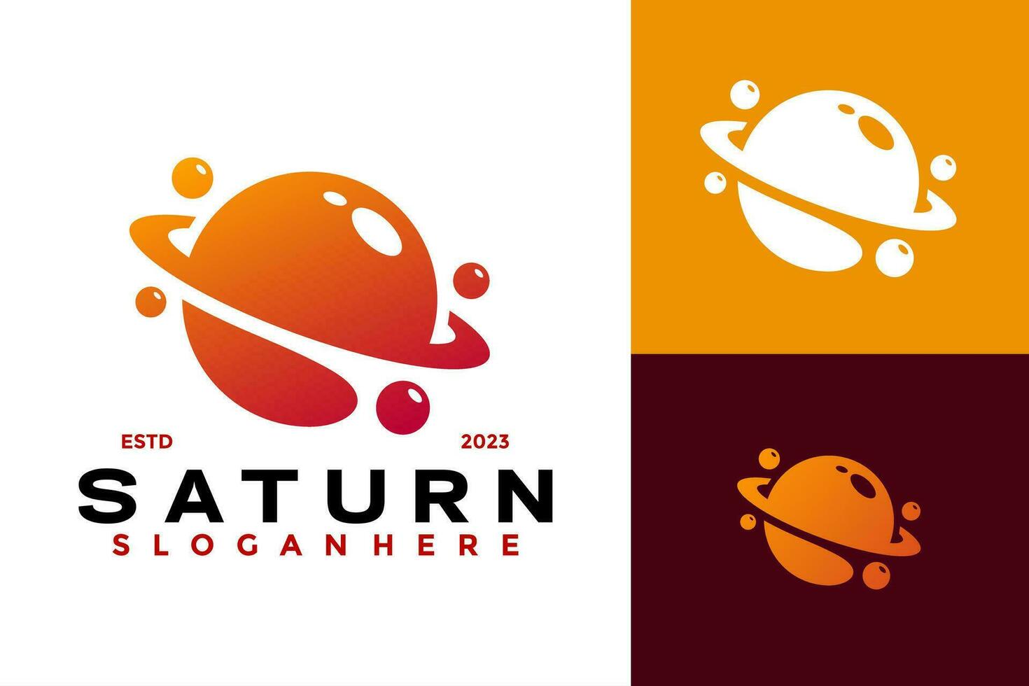 Saturn Planetary  Modern Logo design vector symbol icon illustration