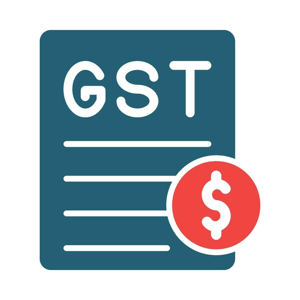 Gst Vector Glyph Two Color Icon For Personal And Commercial Use.