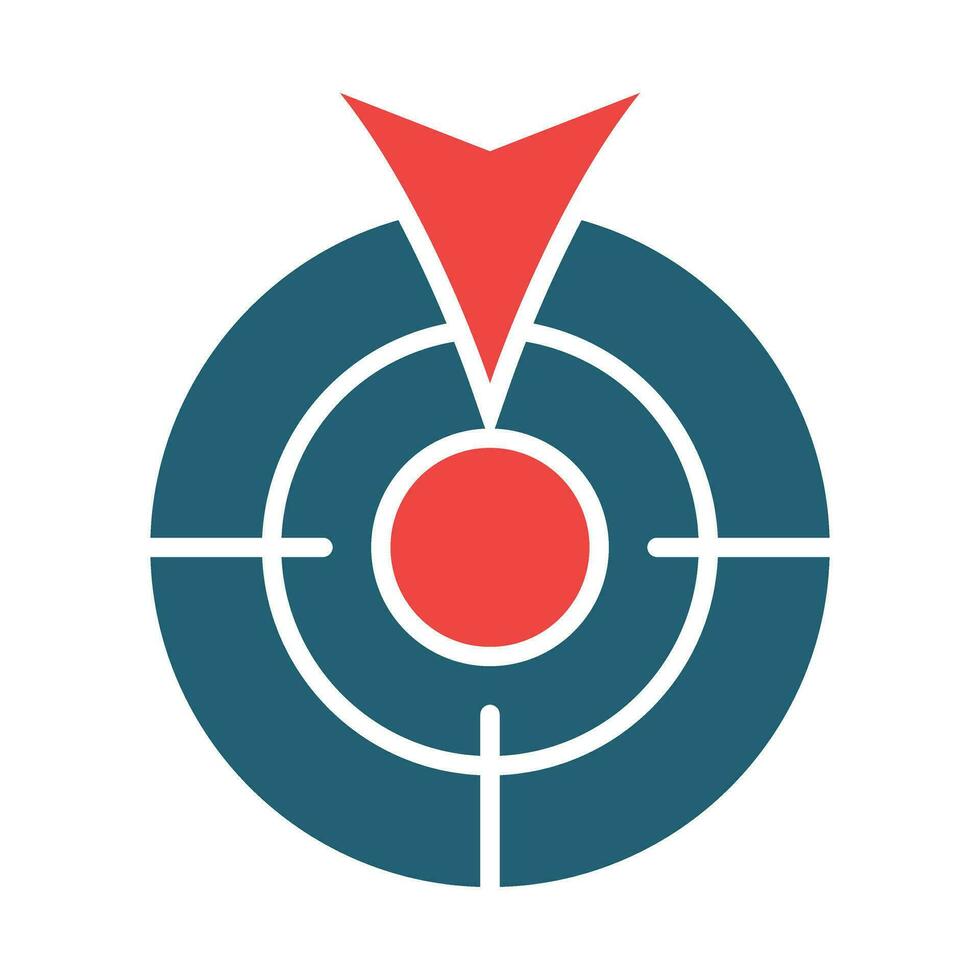 Pay Per Click Vector Glyph Two Color Icon For Personal And Commercial Use.