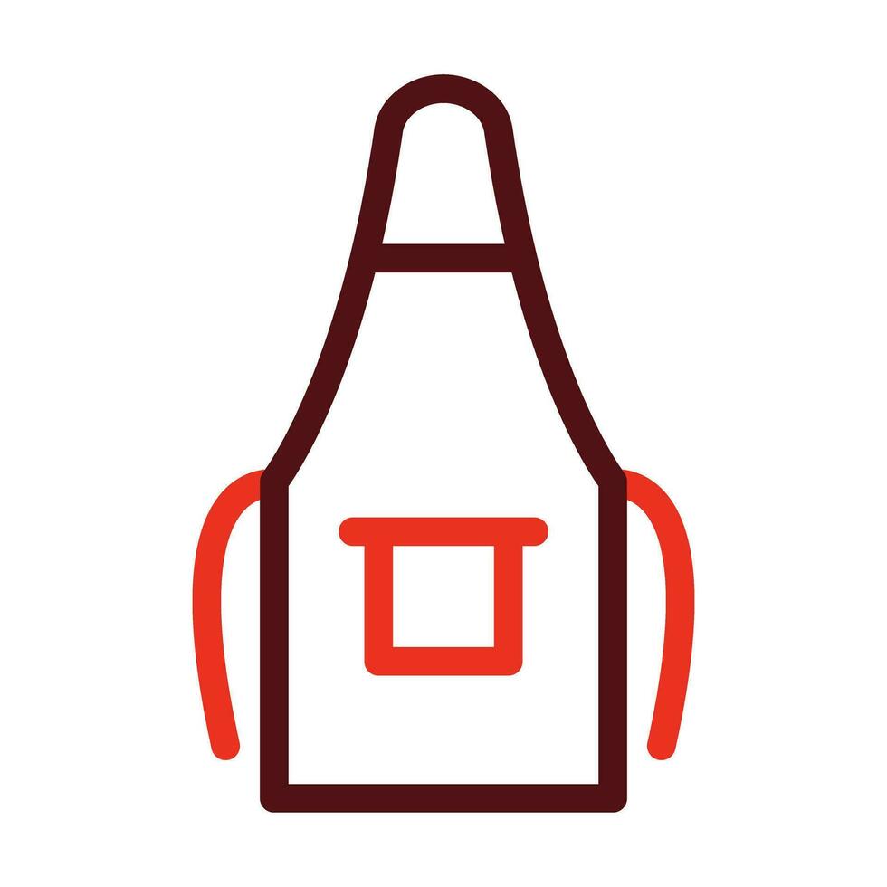 Apron Vector Thick Line Two Color Icons For Personal And Commercial Use.