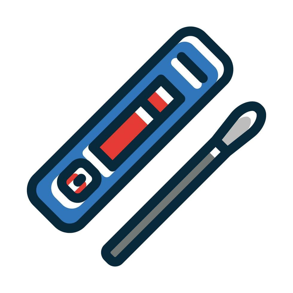 Rapid Test Vector Thick Line Filled Dark Colors Icons For Personal And Commercial Use.